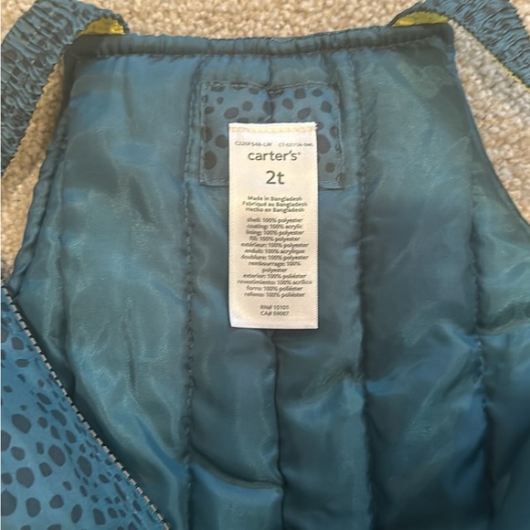 Dinosaur-Themed Kids Winter Jacket and Overalls Set - Picture 5 of 5